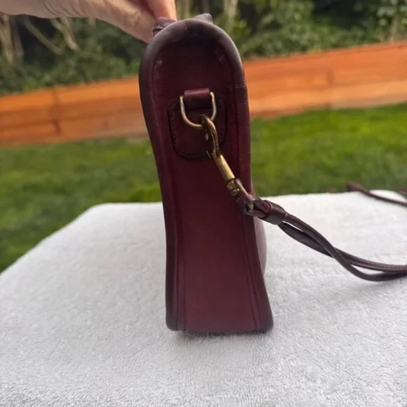 Auth Vintage Coach Burgundy Basic 9455 NYC Clutch Shoulder Bag - Picture 11 of 14